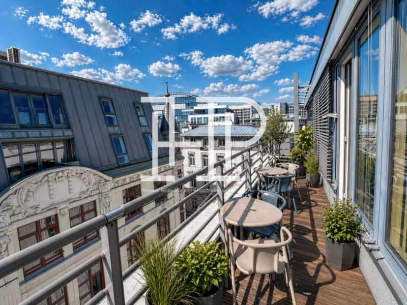 Blick von der Dachterrasse